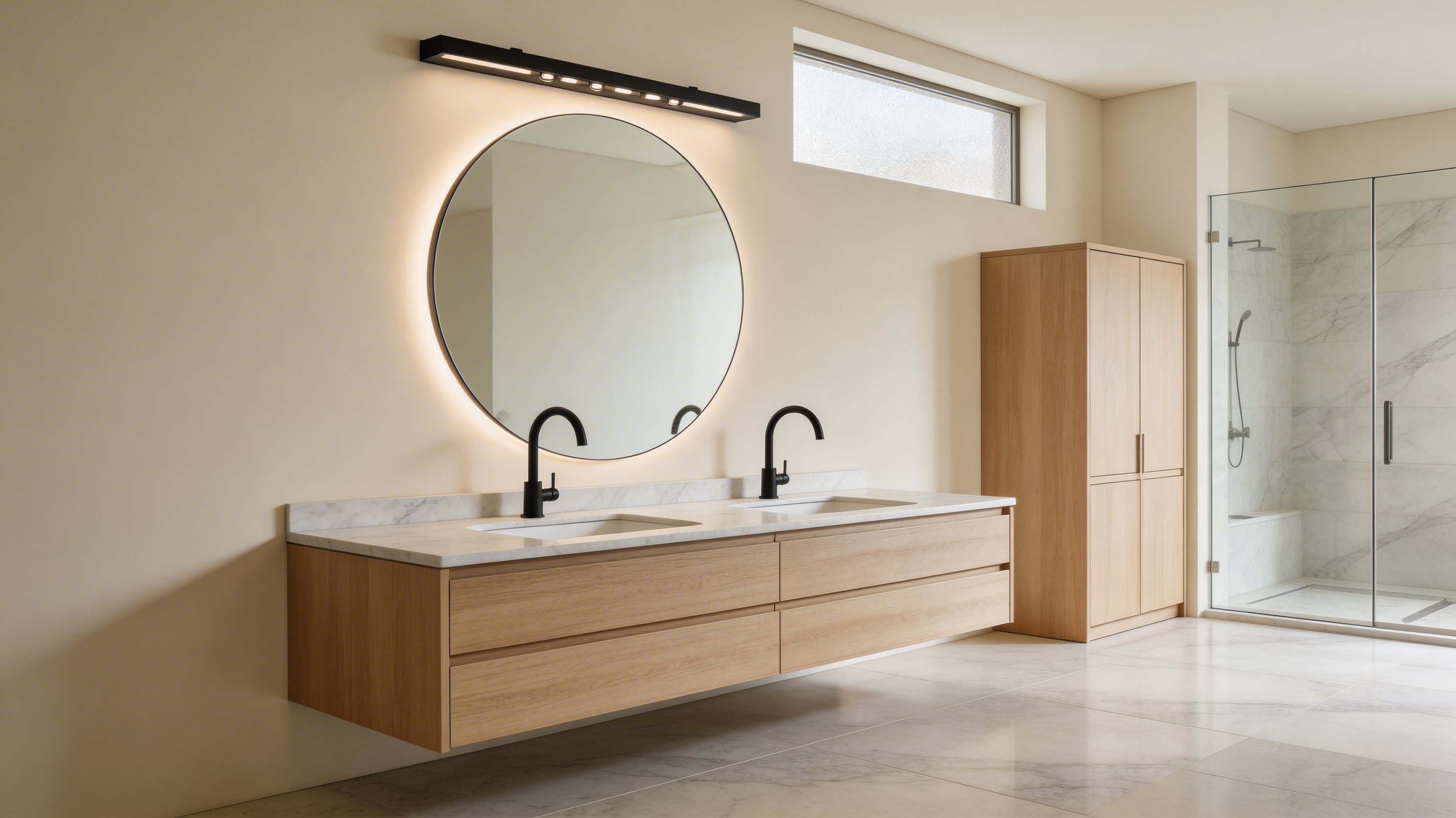 Floating Oak Vanity Suite