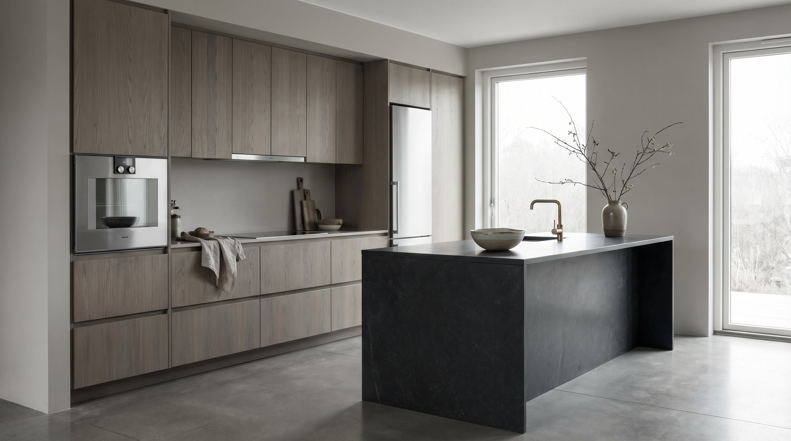 European Slab Kitchen