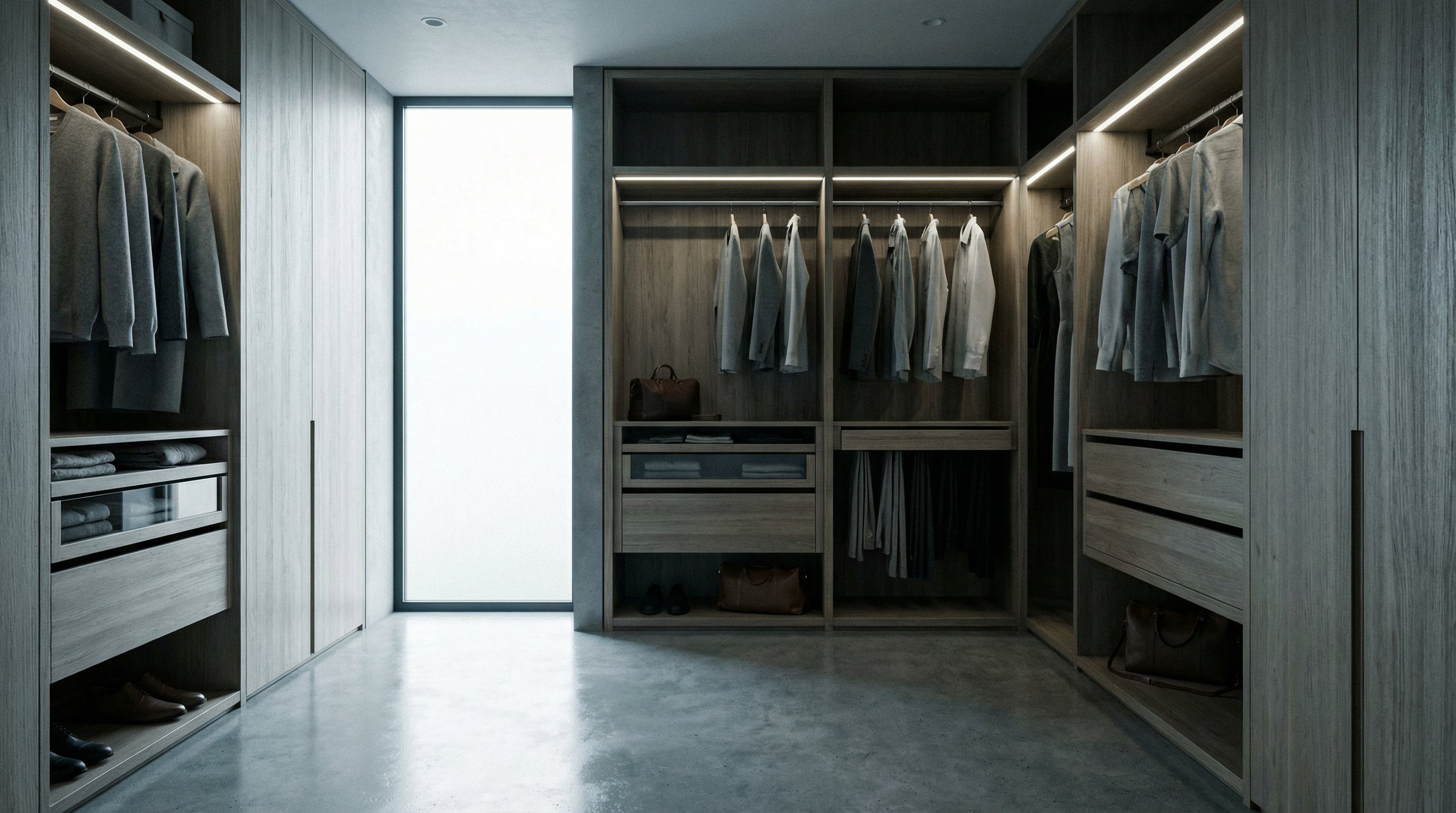 Dark modern closet
