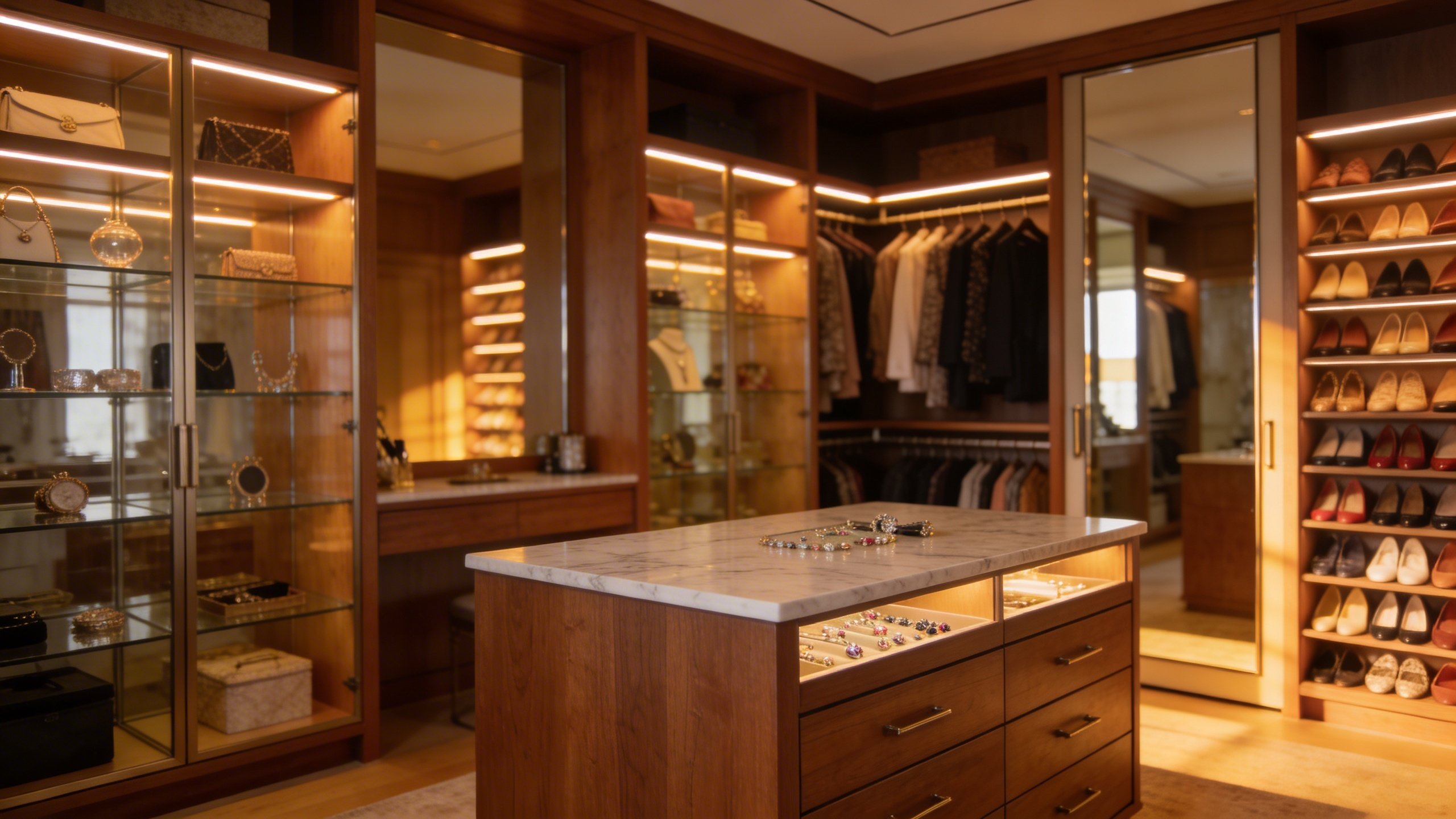 Luxury Walnut Closet