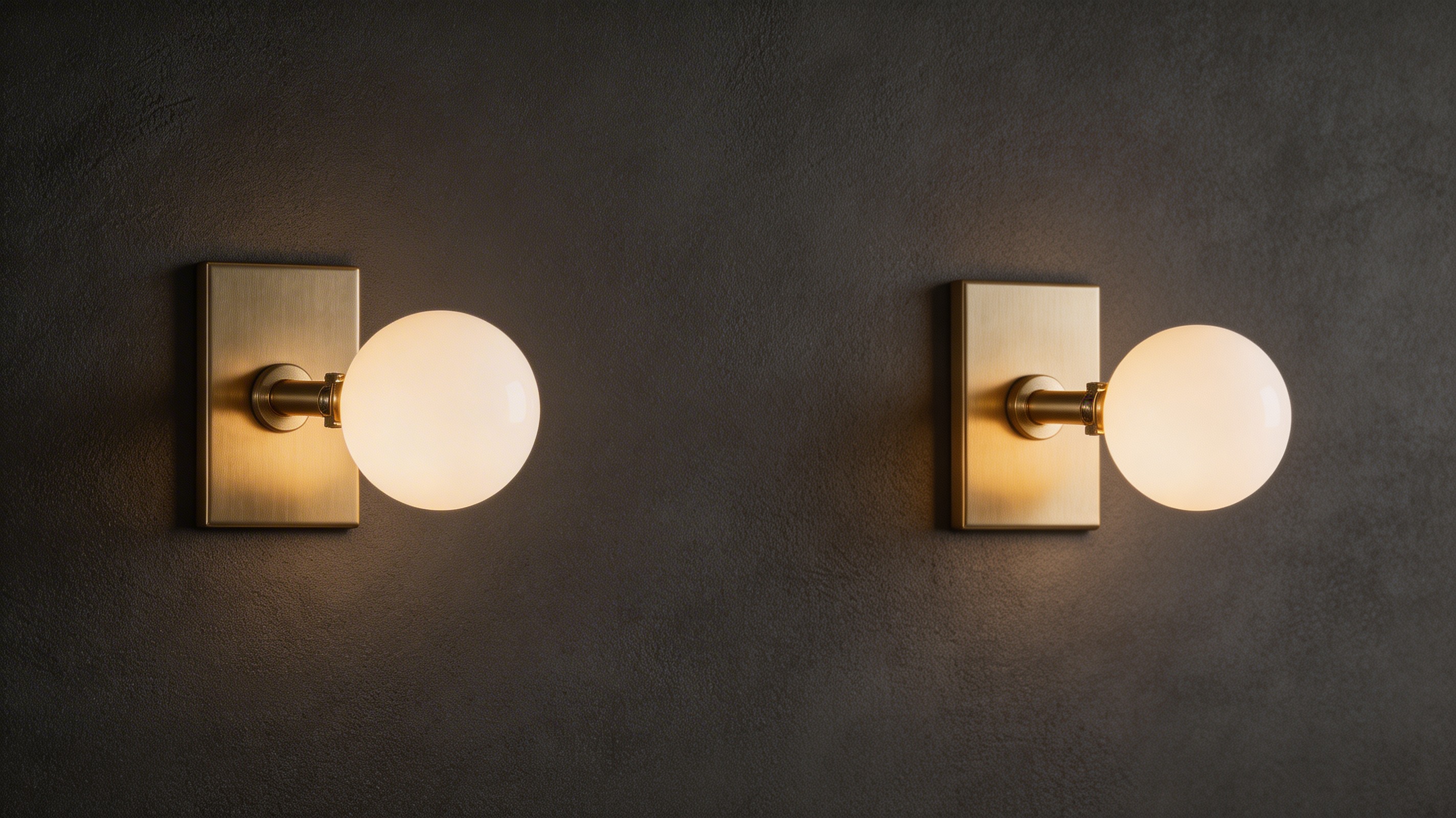 Custom Brass Globe Wall Sconces