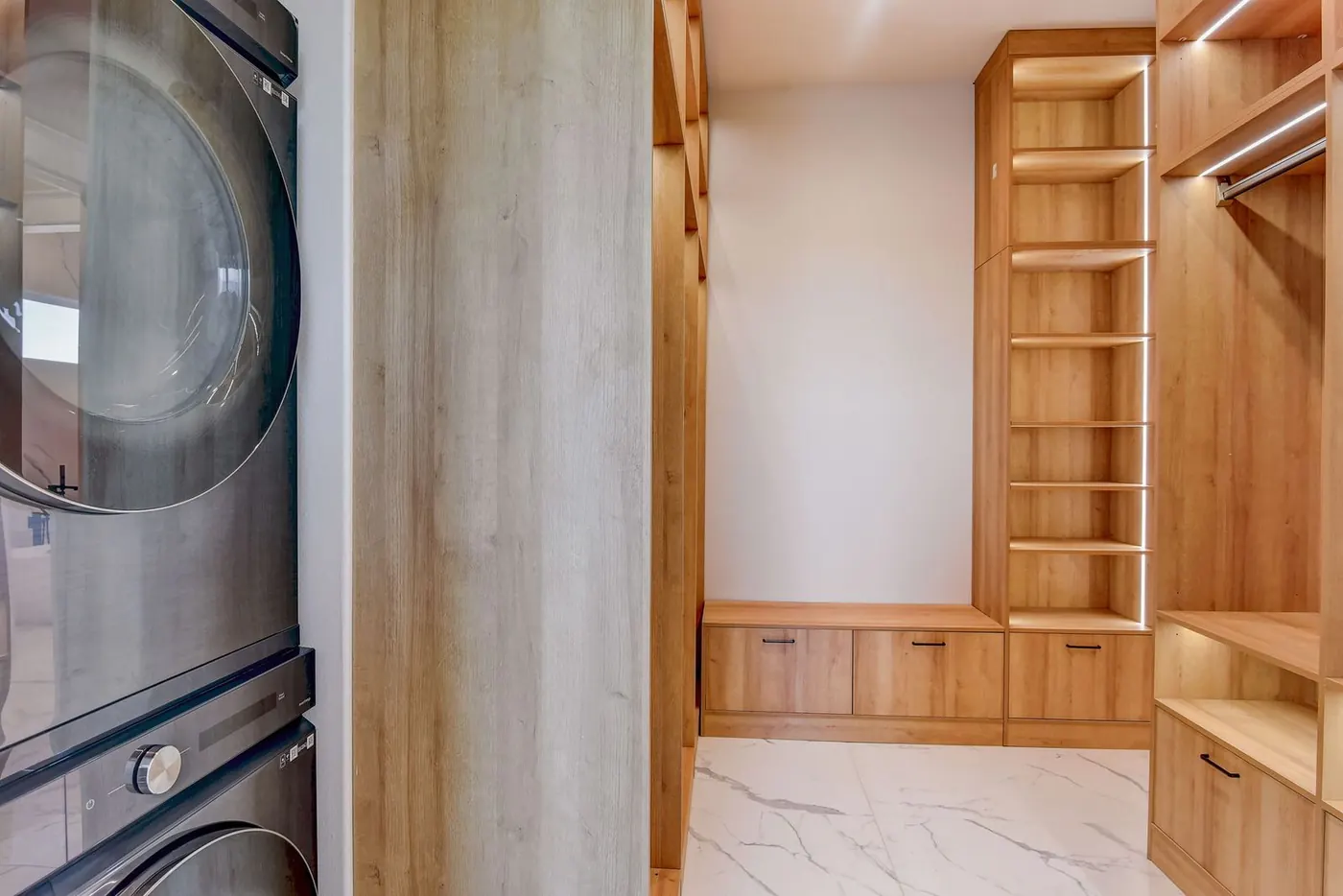 Closet with laundry