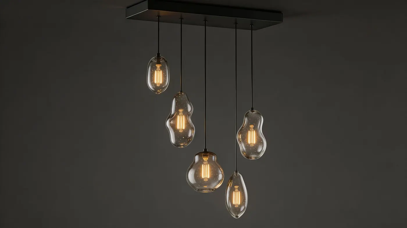 Organic glass pendant cluster