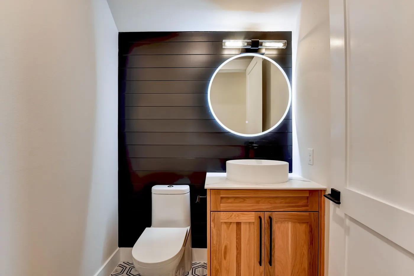 Bath sconce and mirror