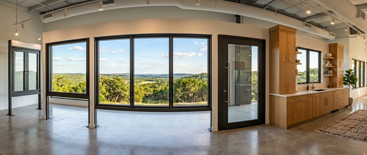 ARI Materials showroom with windows, doors, and cabinetry
